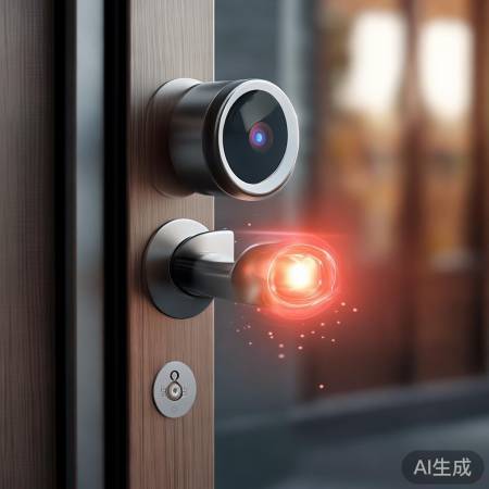 智能锁猫眼防撬报警,安全升级。
