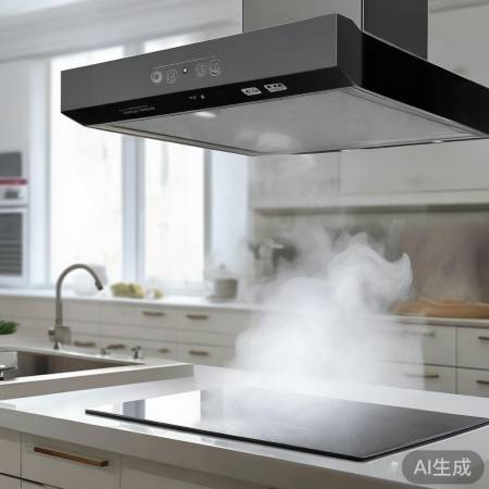 美的顶吸薄油烟机，除油利器