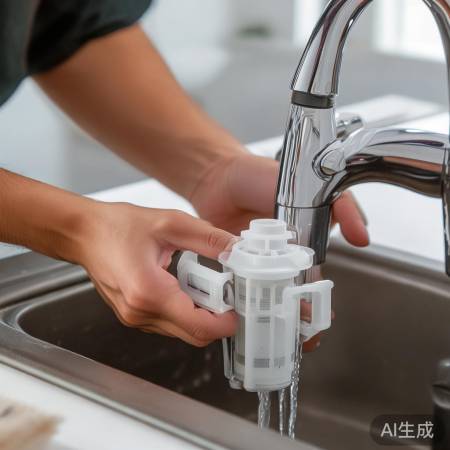 “轻拉滤芯，纸巾备用”