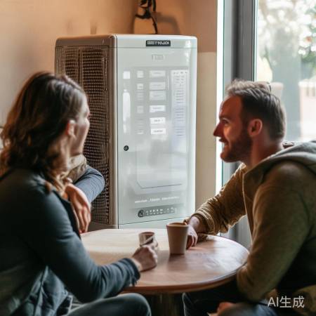 咖啡馆聊天，惊呆空气能热水器