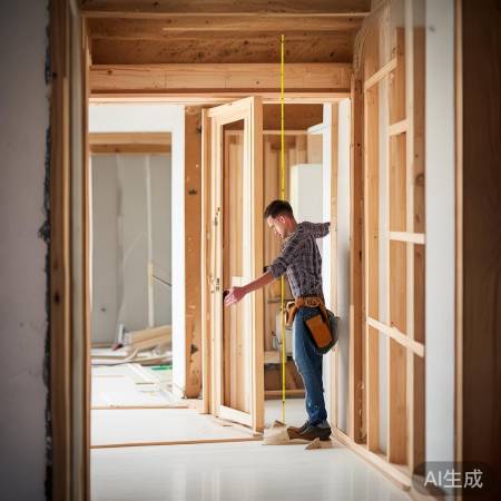 预留门框,与墙贴合