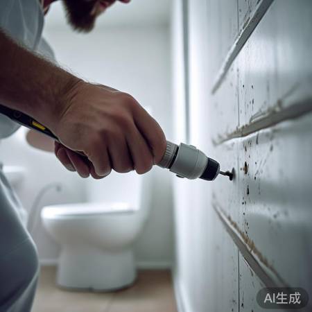 电钻打孔，尺寸匹配螺丝