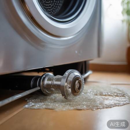 检查洗衣机底部进水阀