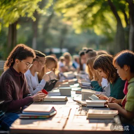 公共场所阅读,共享知识正能量